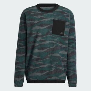 Adidas Men's Camouflage Texture-Print Crewneck Sweater